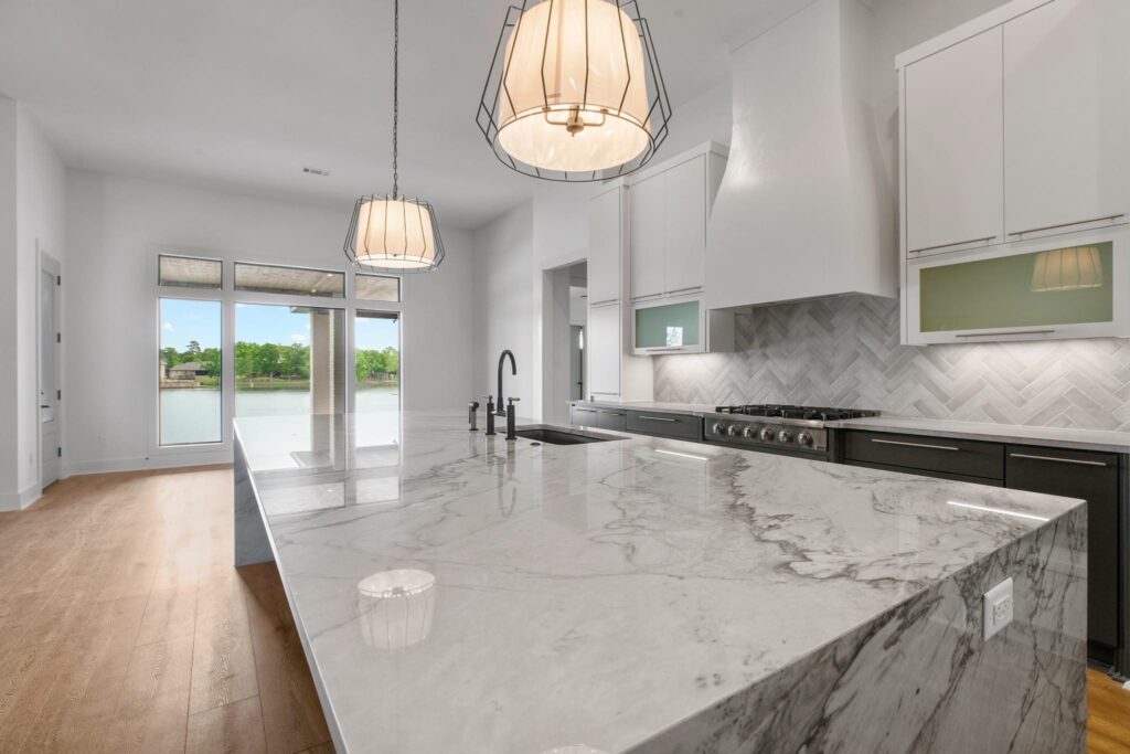 Elegant marble countertop surface